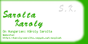 sarolta karoly business card
